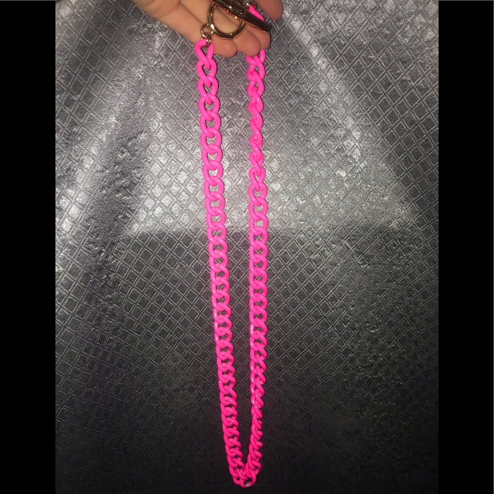 Juicy Couture pink chain-link necklace & bracelet